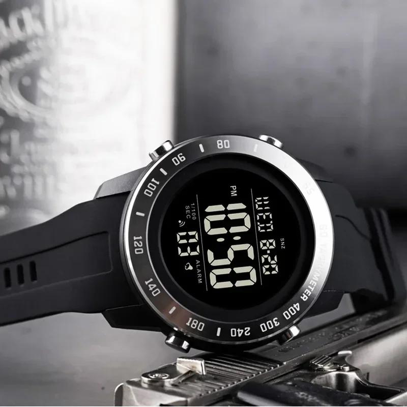 SKMEI 1524 2 Time LED Digital Wristwatches Mens Waterproof Chrono Count Down Male Hour montre homme Big Dial Sport Men Watch