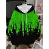 Mens Hooded Sweatshirt Soccer Print Breathable Loose Fit Casual Wear