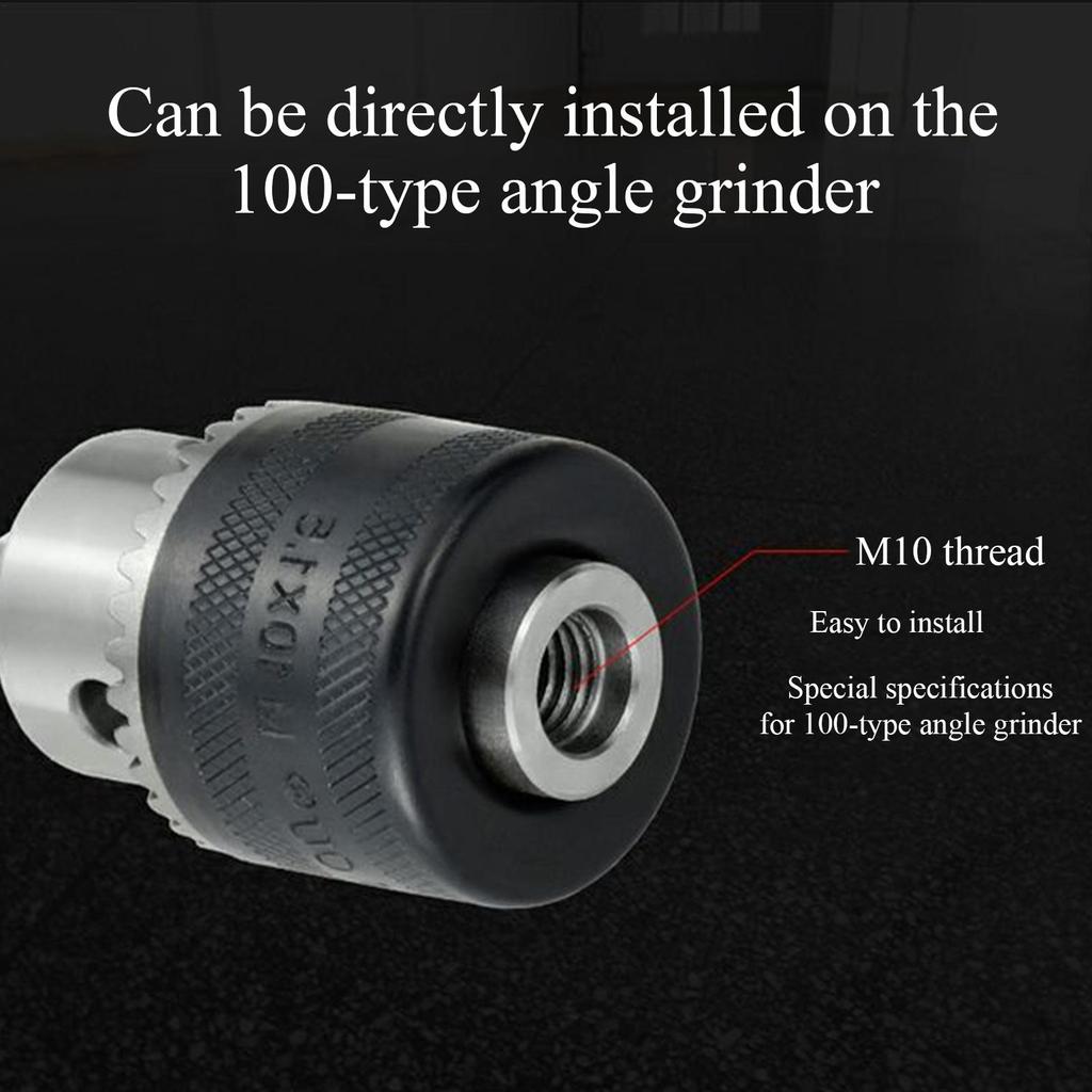 Electric Drill Chuck Electric Drill Adapter Conversion Head Three-Claw Design Woodworking Tool Accessories for 100-Type Angle