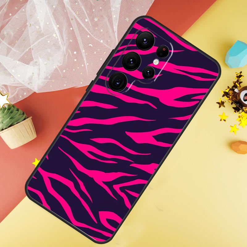 

Zebra Stripe Print Phone Case For Samsung Galaxy S25 Ultra S23 FE S21 S20 S22 S24 Ultra S9 S10 Plus Cover Coque Galaxy S23