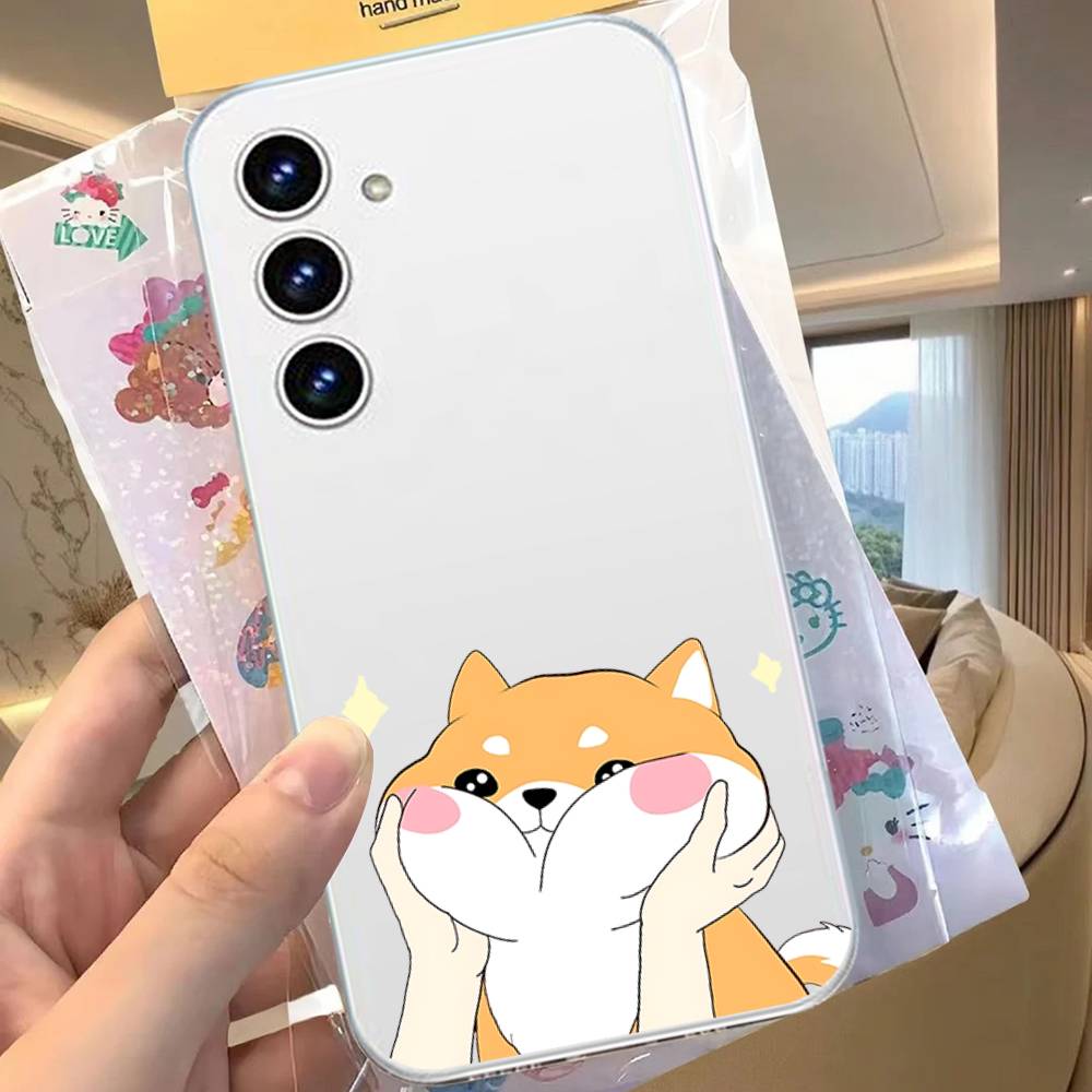 S-Shiba I-Inu Phone Case For Samsung Galaxy Transparent Cover A52 A12 A51 S21 Edge S22ULTRA S23 S24 S20LITE Plus Ultra