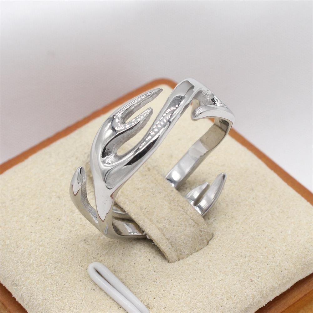 

Кольцо из серебра S925 R1700 ювелирное изделие персонализированное ретро-кольцо с изображением тотема пламени для мужчин 12