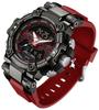 FindTime Digital Dualzeit Analog Militär Sport Laufen Leuchtend Tag und Datum Wecker Japanische Bedienungsanleitung Enthalten Herrenuhr, Uhr,