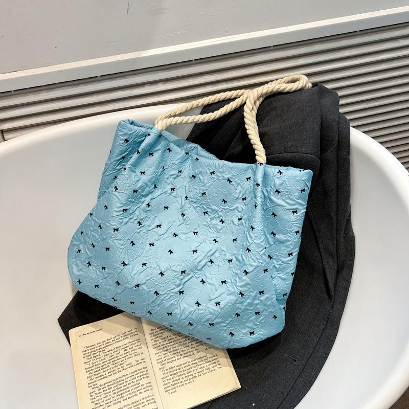 

Красивая повседневная женская сумка-тоут для ежедневных поездок, универсальная, портативная, популярная летняя сумка через плечо/подмышку синий