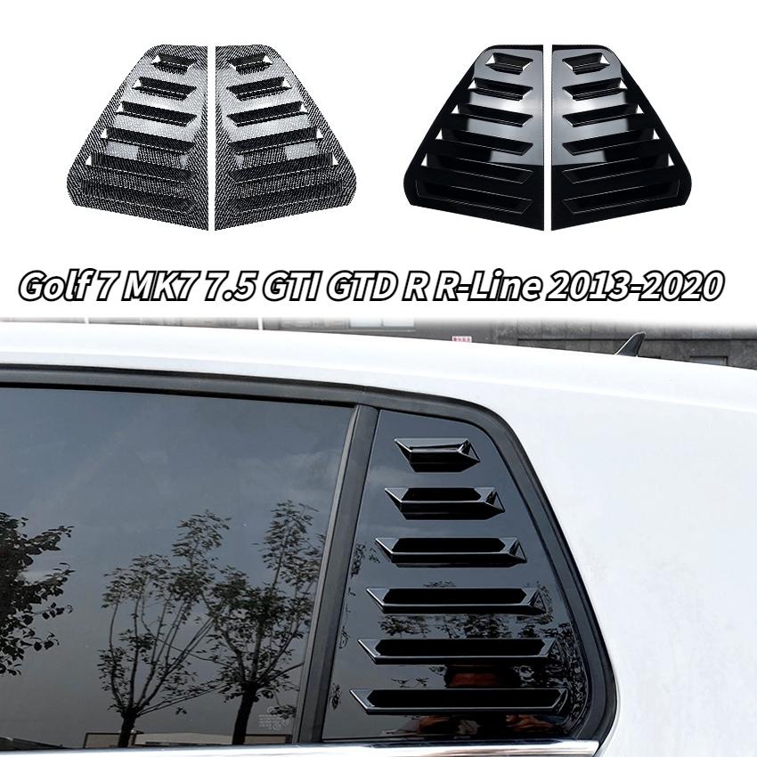 

Для Volkswagen Golf 7 MK7 7,5 GTI GTD R R-Line 2013-глянцевая черная задняя крышка бокового вентиляционного окна, жалюзи, крышка автомобиля