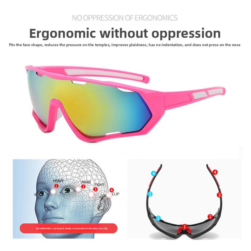 New colorful bicycle riding glasses women's sunglasses European and American outdoor sports sunglasses men's