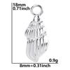 Starfish Conch Fish Tail Silver Color Stainless Steel Charms For Jewelry Making Supplies Ocean Animal Pendant 6pcs/Lot Breloque