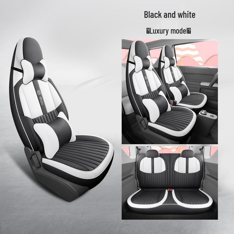Panda Mini Universal Leather Car Seat Cushion - New Model, All-Season