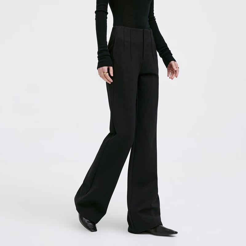 Giovanni Valentino Women's Brushed Slim Fit Flared Trousers