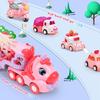 JQLM 5 IN 1 Unicorn Toy Girl Cars, Carrier Truck Toys for Girls Toddlers with Sound&Light, Birthday Christmas Toys Gifts for 2 3 4+ Year Old Baby