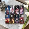 H-Houshou M-Marine H-Hololive-E Phone Case For iPhone17,16,15,14,13,12,11 Plus,Pro Max Black Candy Silver Plated Cover