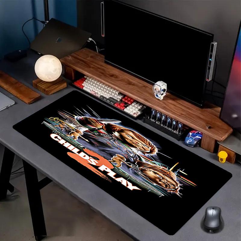 Chucky Print Mouse Pad, Anti‑Slip Desktop keyboard Mat, for PC Laptop Gaming Working Daily Use, Cool Festival Surprise Gift