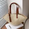 Yogodlns Sommertasche mit großer Kapazität für Damen, neuer Stil, kleine gewebte Damentasche, modische Umhängetasche, Gemüsekorb, vielseitig, aus Stroh gewebt