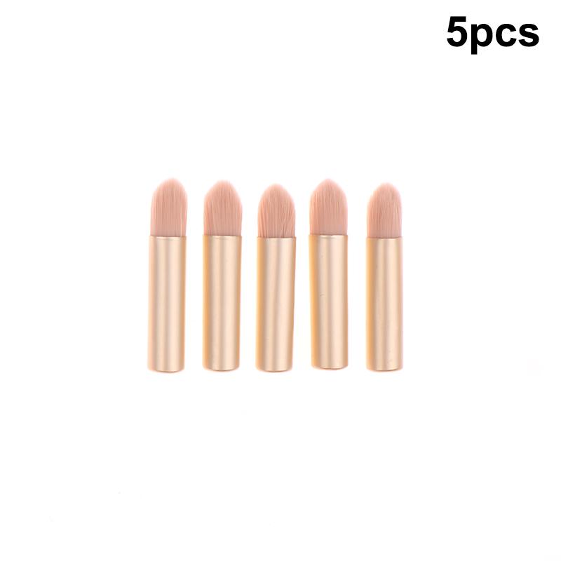 

5/10 шт. Мини-кисти для макияжа кончиков пальцев для растушевки помады, кисть для точного нанесения консилера, куполообразная маленькая портативная кисть для губ