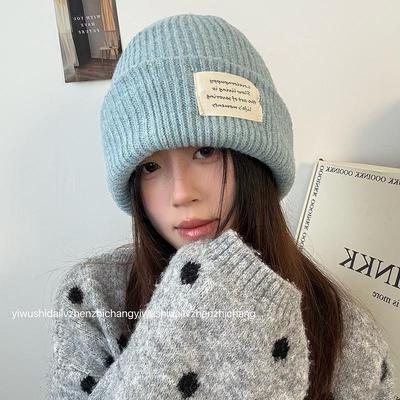Japanese Minimalist Wool Beanie: Trendy, Warm, Double-Layered Winter Skull Cap