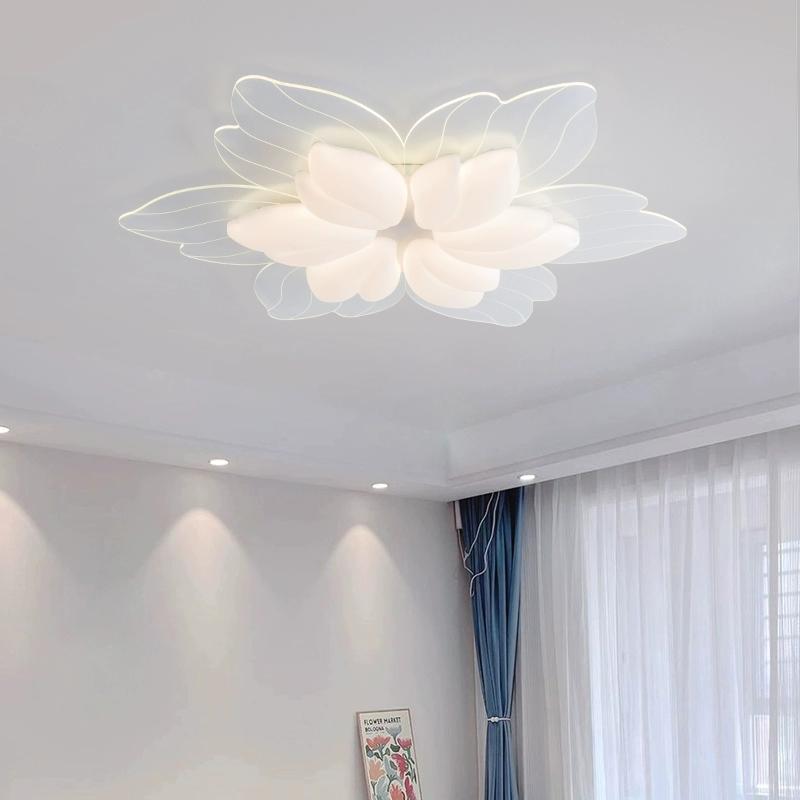Living Room Lamp Modern Simple Atmosphere Master Bedroom Lamp Cream Wind Petal Room Ceiling Lamp