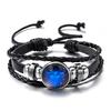 12 Constellation Zodiac Sign Charm Luminous Bracelets Men Women Vintage Multilayer Wrap Leather Bracelet Bangle Birthday Gift
