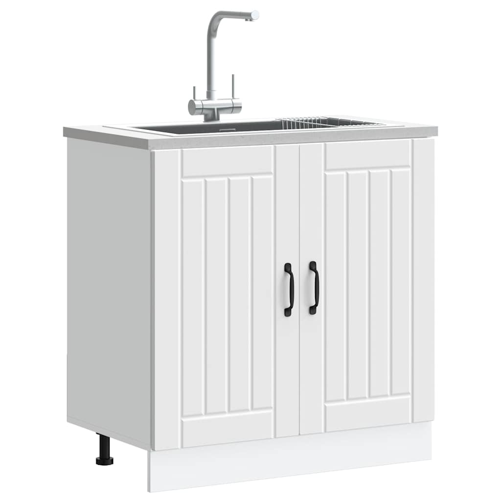 Lucca Under Sink Cabinet White Particleboard
