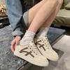 Leather White Shoes Women's Casual Versatile Flat Baseplate Shoes Women's Sports Shoes