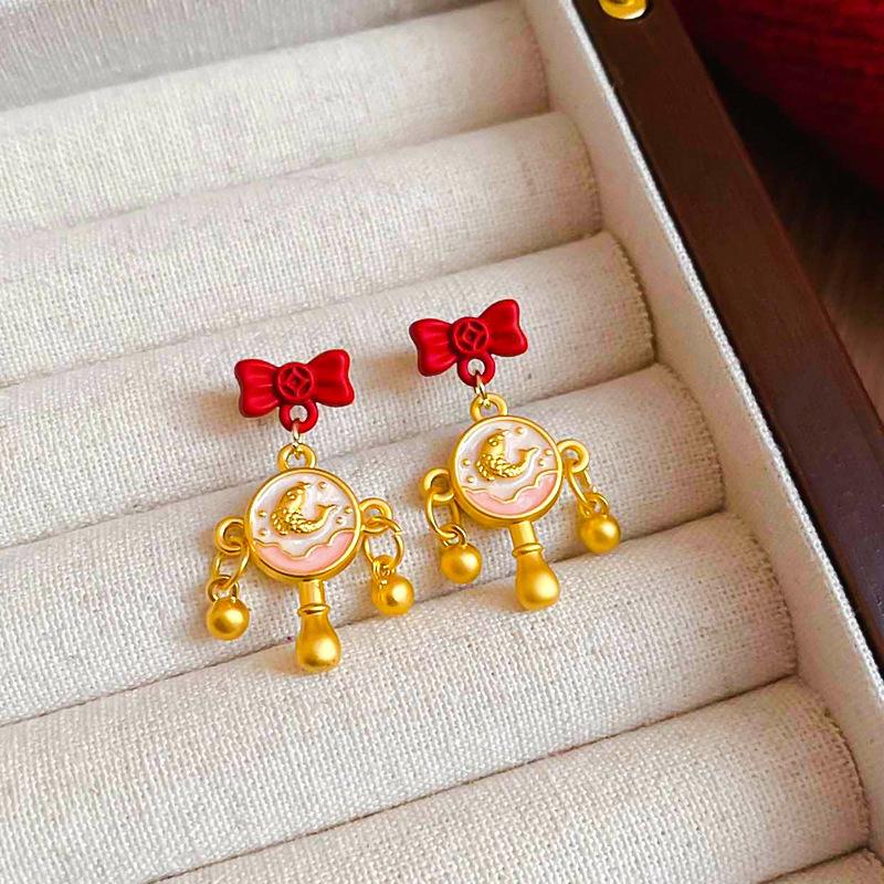 French Retro Luxury Silver Pearl Tassel Stud Earrings - Elegant and Versatile for Women