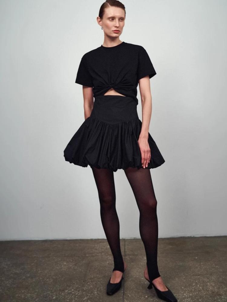 Fusta plisata Haine Y2k Femei elegante, culoare solida, talie inalta, linie A, mini fusta din anii 2000, fuste de petrecere de seara, haine de strada