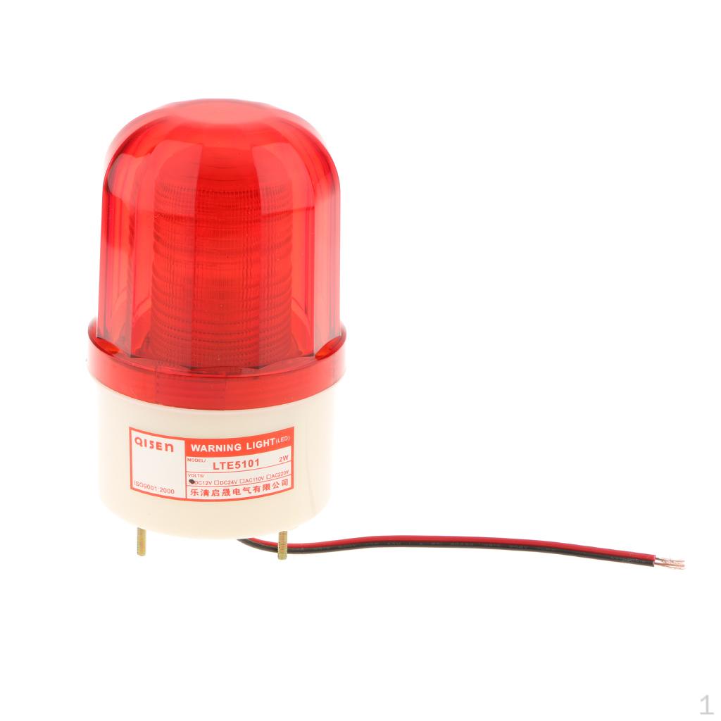 DC 12V 2W LED Industrial Construction Vehicle Without Sound Strobe Warning Light Lamp Emergency