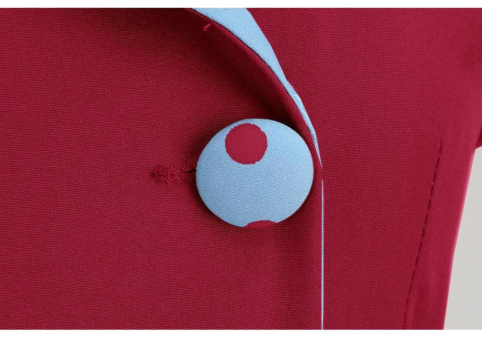 2023 Polka Dot Revers Gürtel Schmalmachender Saum Freizeitkleid