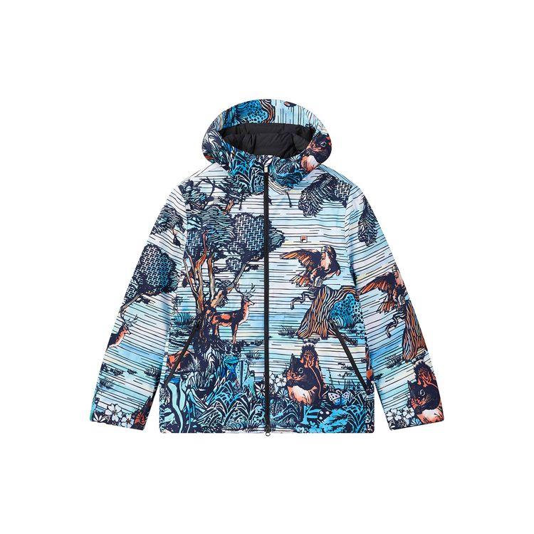 

Fila Korno Mountain All Over Print Свободный легкий пуховик Мужская верхняя одежда Forget-Me-Not-Blue F11M048912F-LB XL