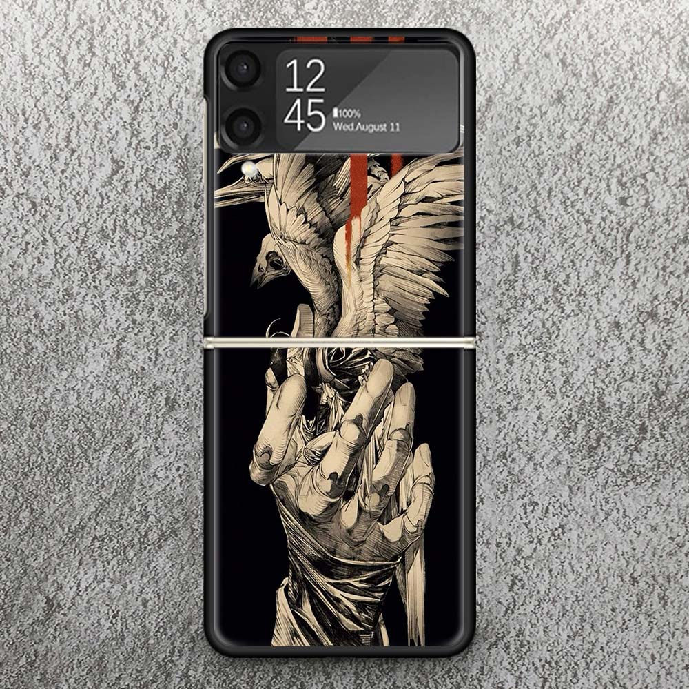 Bloodborne Game Print Case For Samsung Galaxy Z Flip 3 4 5 6 7 5G Phone Shell Flip7 Flip6 Flip5 Flip4 Flip3 Pattern Cover For Sa