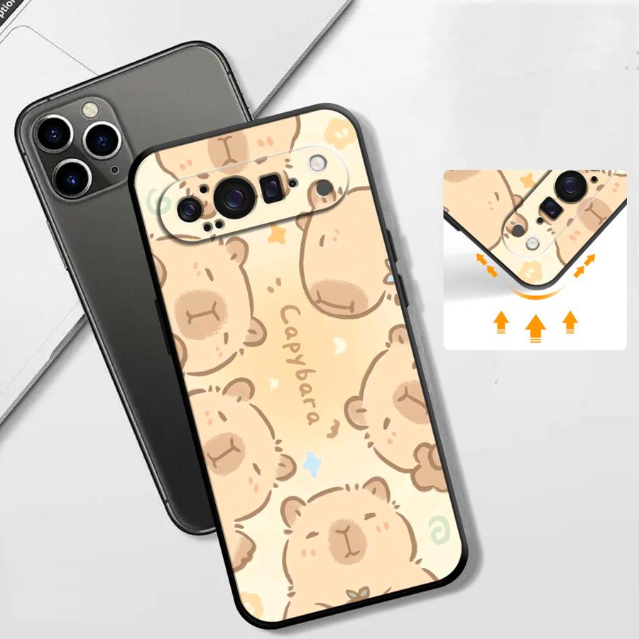 Cute Capybara Case for Google Pixel 10A 8a 6 7 8 Pro 6a 7a 10 9 Pro XL 9a Funda Phone Cover