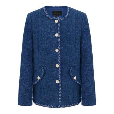UR Damen Denimjacke mit schimmerndem Besatz