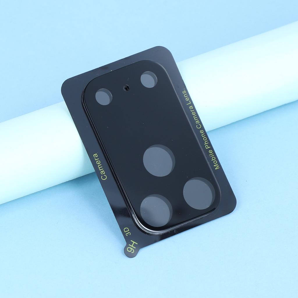 For iPhone 17 Pro Tempered Glass Lens Protector Black Silk Printing Camera Lens Film