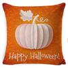Halloween Pillow Pumpkin Little Witch Horror Cushion Linen Cushion Cover Holiday Party Pillow Cover Bed Backrest