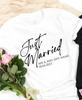 Women Tshirt Just Married Tee Personalised Husband And Wife Couples Honeymoon Finally Matching Wedding Tee Clothing Tops