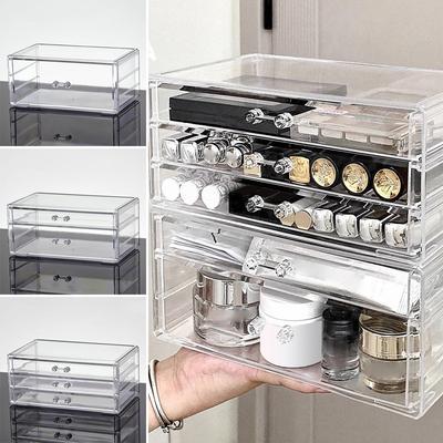 Transparente Make-up-Aufbewahrungsbox Kunststoff Große Kapazität Schreibtisch-Schreibwaren-Aufbewahrungsbox Heim-Bürobedarf Lippenstift-Sortierung