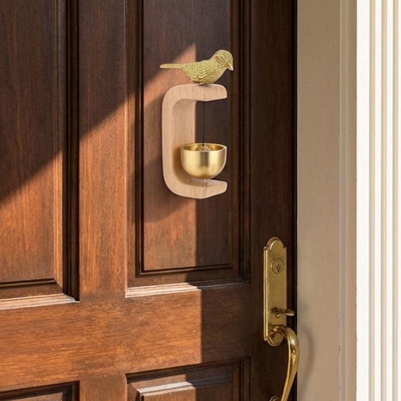 Shopkeepers Bells for Door Opening,Wooden Magnetic Door Bells Chimes for Entrance Wardrobe,Fridge Welcome Doorbell