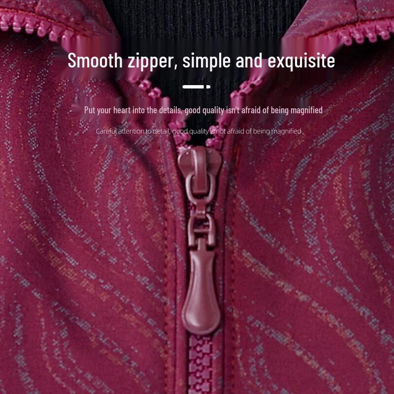 Women's Elderly Fashion Wave Pattern Jacquard Zip-Up Vest