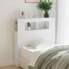 Vidaxl Testata del Letto con LED, Bianca, 100X18,5X103,5 Cm