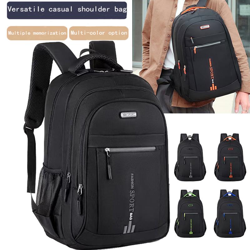 Praktischer Vielseitiger Kontrast-Reißverschluss Rucksack Mehrfarbig Verstellbarer-Riemen Leicht für Schule Sport Pendeln Lässige Stilvolle Tasche