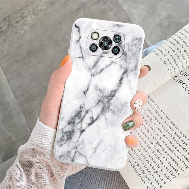 Poco X3 Pro Pocox3 NFC Case Luxury Glitter Gold Foil Ocean Marble Silicone Soft Phone Cover For Xiaomi Poco X3 X5 X6 Pro Shell