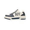 New York Yankees Synthetic Leather Slip Resistant Abrasion Resistant Low Top Casual Shoes Unisex Navy Blue 3ASXM066N-50NYS
