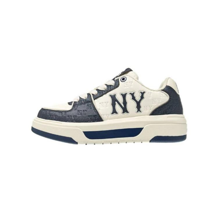 

MLB New York Yankees Synthetic Leather Slip Resistant Abrasion Resistant Low top Casual Shoes Unisex Navy Blue 3ASXM066N-50NYS 43