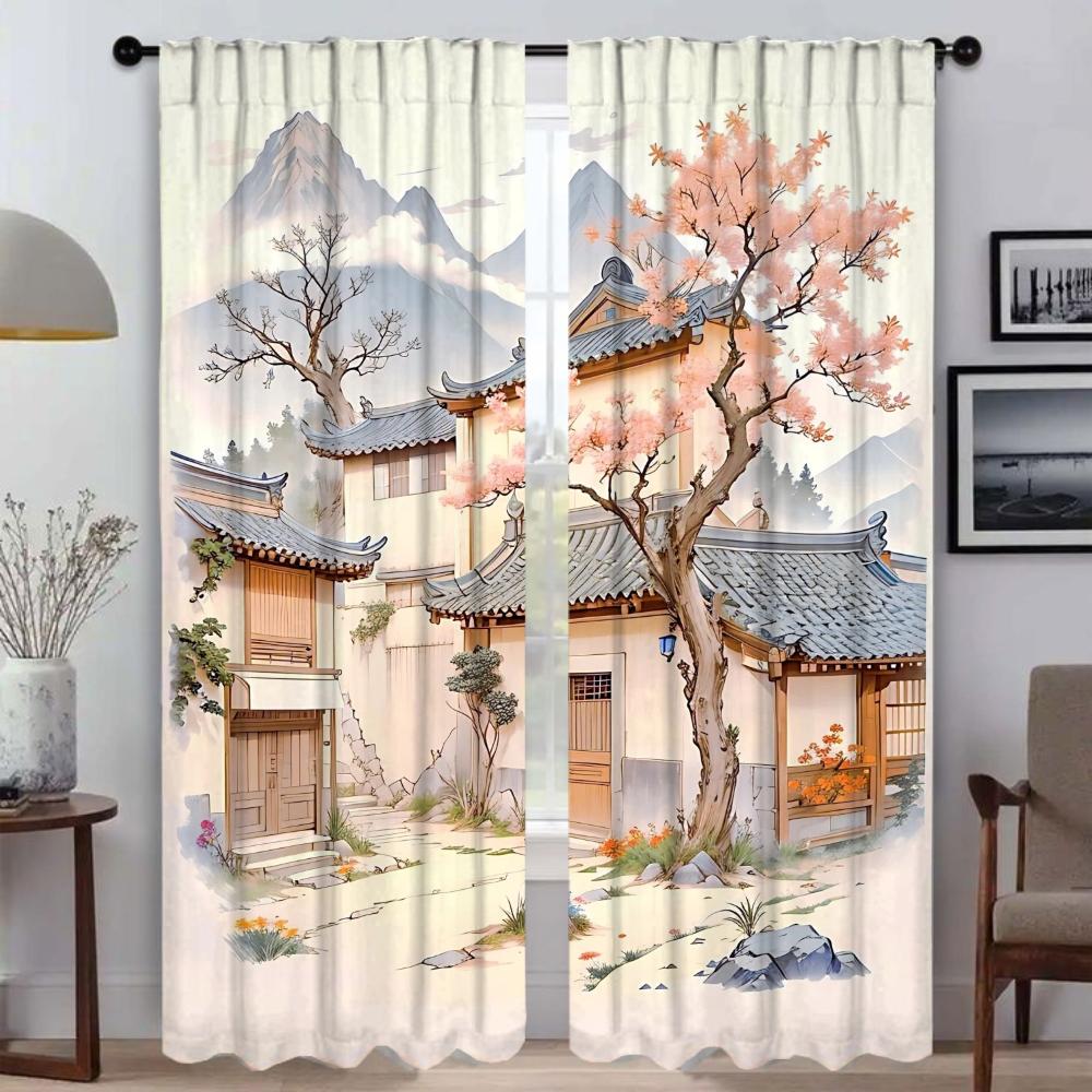 

Элегантные шторы для гостиной, осенние дни, украшение на Хэллоуин, занавеска для окна, домашний интерьер, шторы из 2 предметов, оттенки W50xH70cmx2pcs-CL