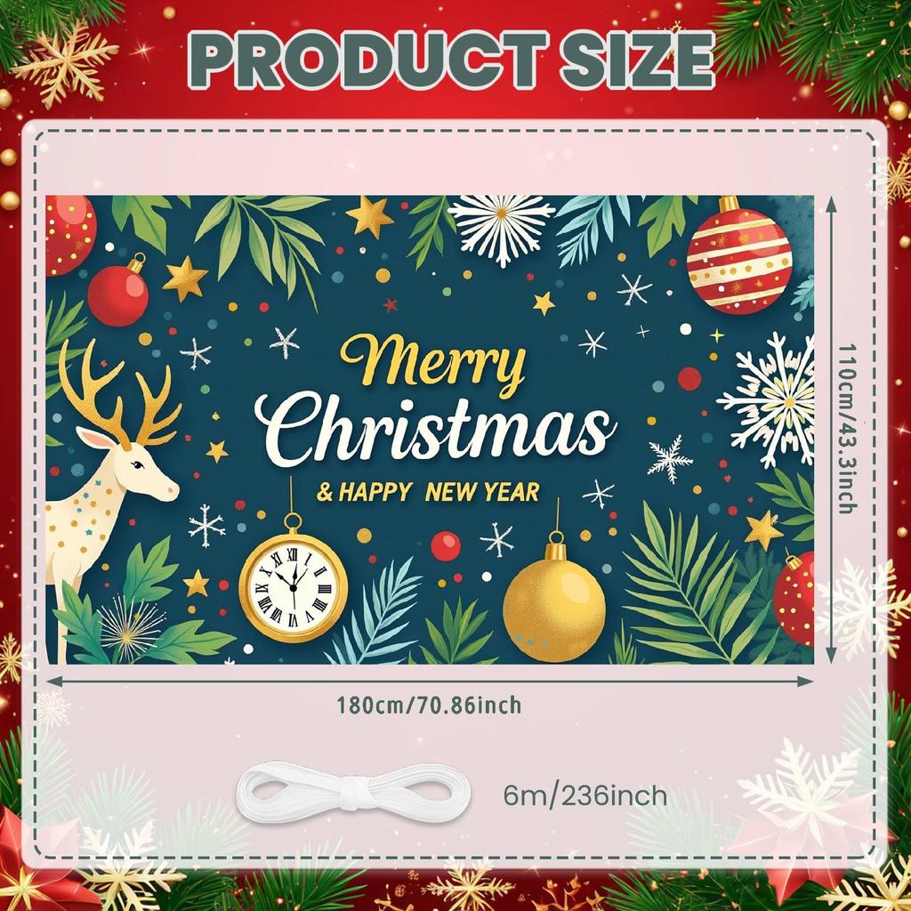 Christmas Holiday Background Reindeer Pattern Happy New Year Backdrop Winter Celebration Display Festive Typography For Winter