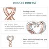 Bamoer 925 Sterling Silver Two-tone Heart Beads Rose Gold Infinite Love Charm for Women Original Bracelet & Bangle Fine Jewelry