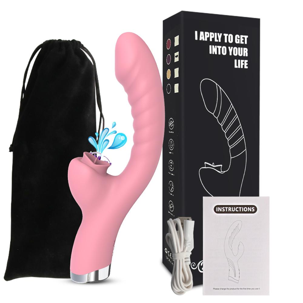 Vibrating Realistic Dildos Tongue Licking Vibrators G Spot Clitoral Stimulation Female Sextoy Vibrator Clitoral Nipple Anal Stimulation Women Sex Toys