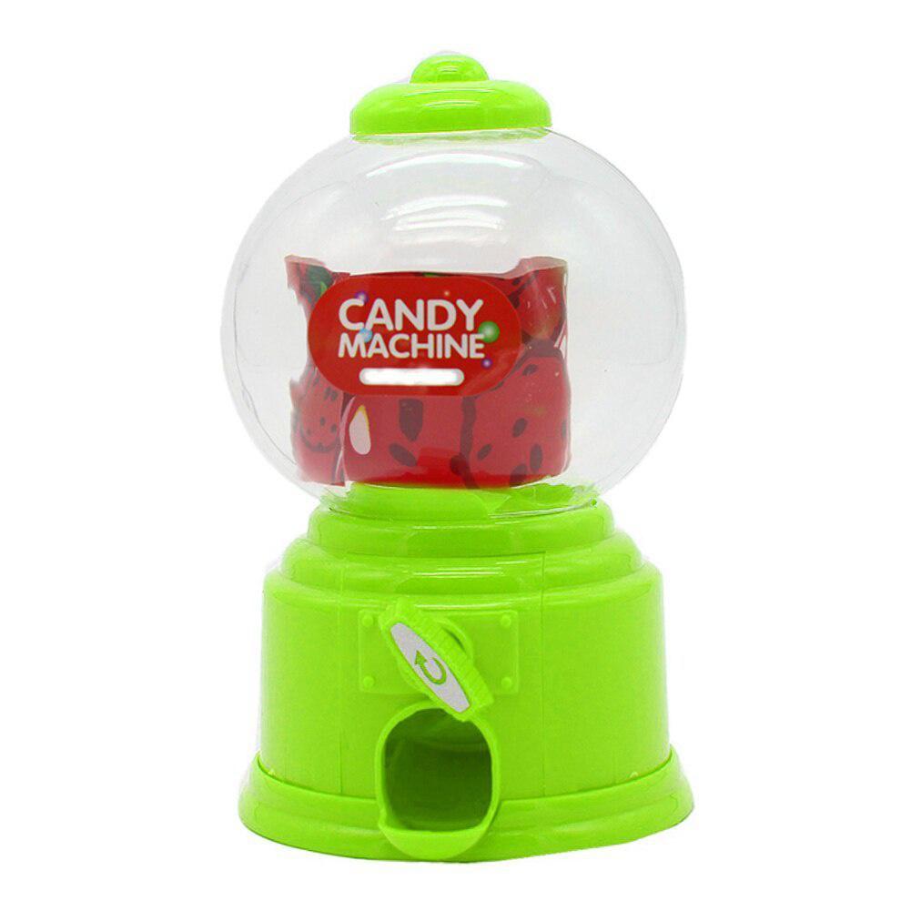 Cute Sweet Mini Candy Machine Kids Bubble Gift Children Bank Toys Dispenser E2S Gumball Coin Saving Box Piggy Bank Home Decor Red