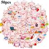 Cute Pig Stickers Waterproof Decal PVC Kawaii Cartoon Pink Piggy Sticker Decoration Water Bottles Tablets Scrapbook Phone Case.