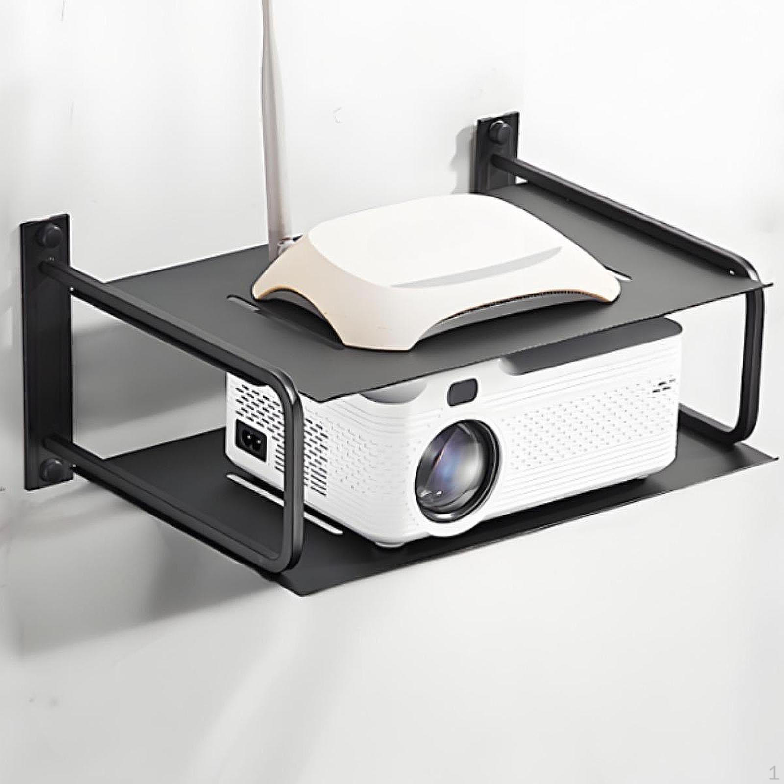 Полка для проектора, настенное крепление, решение для хранения маршрутизатора и аксессуаров чёрный