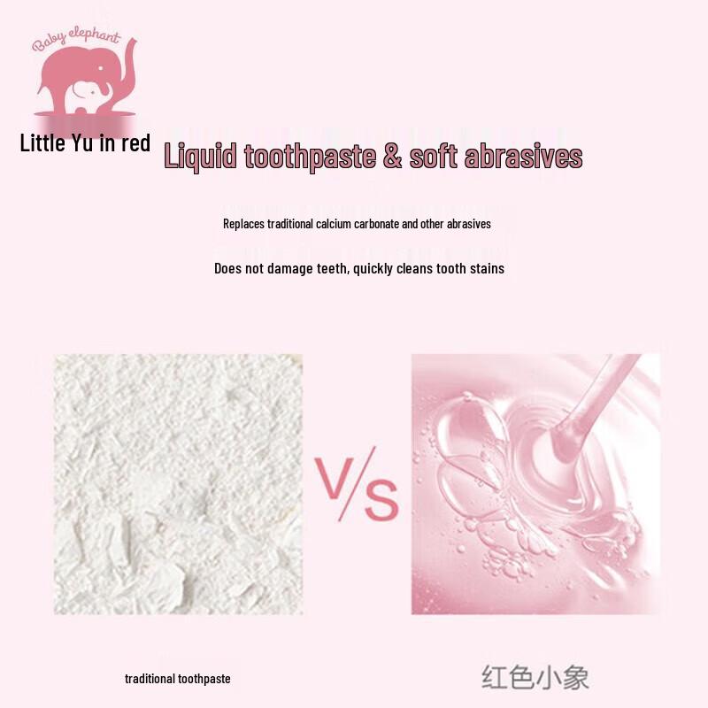 Red Elephant Kids Xylitol Anti-Cavity Toothpaste - Strawberry Ice Cream (Low Fluoride, 2x170g)